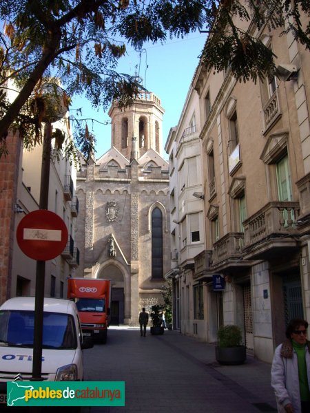 L'Església de Sant Fèlix, vista des del carrer de Sant Quirze