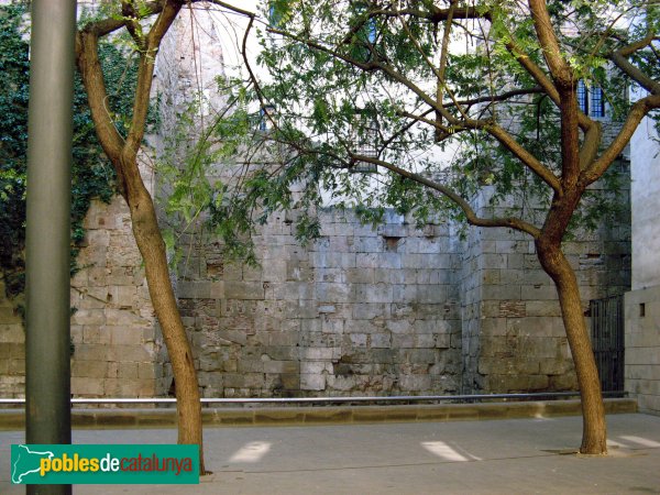 Barcelona  - Muralla de la placeta de Frederic Marés