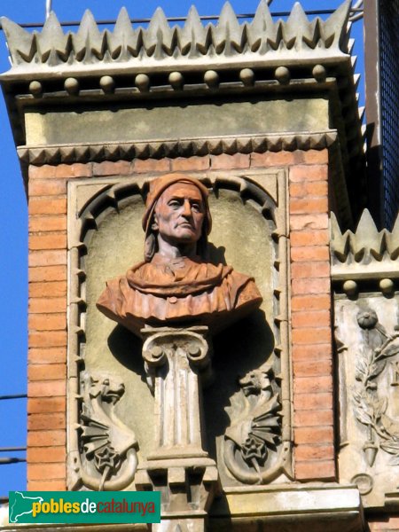 Barcelona - Editorial Montaner Simón. Bust de Dant