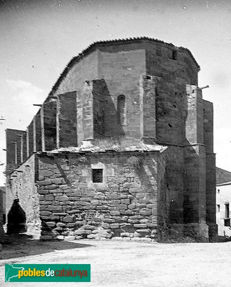 Linyola - Santa Maria (Foto: Josep Salvany - Fons Salvany, Biblioteca de Catalunya, 1922) Linyola - Santa Maria