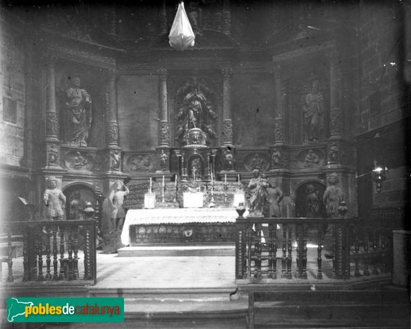 Linyola - Santa Maria (Foto: Josep Salvany - Fons Salvany, Biblioteca de Catalunya, 1922) Linyola - Santa Maria