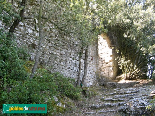 La Llacuna - Castell de Vilademàger, muralla (Foto: Albert Esteves, 2009) La Llacuna - Castell de Vilademàger, muralla