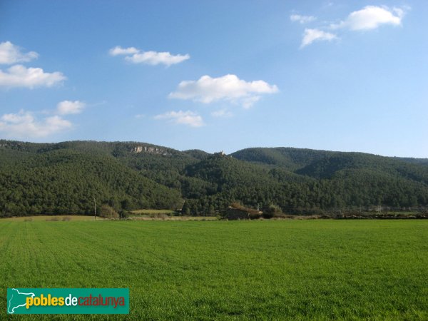La Llacuna - Vista llunyana del recinte del castell (Foto: Albert Esteves, 2009) La Llacuna - Vista llunyana del recinte del castell
