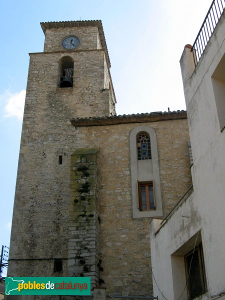 La Llacuna - Església de Santa Maria, campanar (Foto: Albert Esteves, 2009) La Llacuna - Església de Santa Maria, campanar