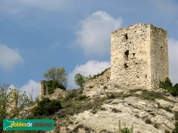 Santa Maria de Miralles - Castell de Miralles, torre exterior