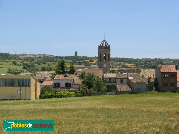 Prats de Rei - Panoràmica amb el campanar