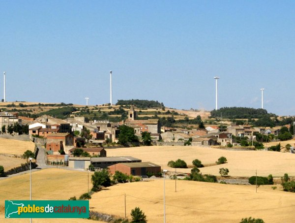 Montmaneu - Panoràmica a l'estiu