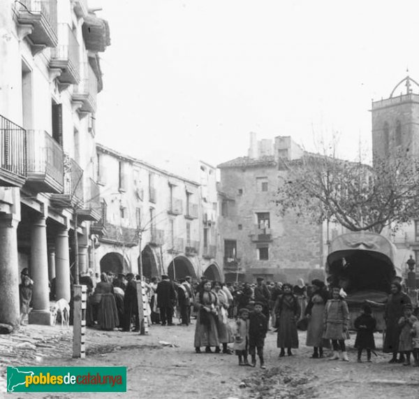 Santa Coloma de Queralt - Plaça Major, 1912