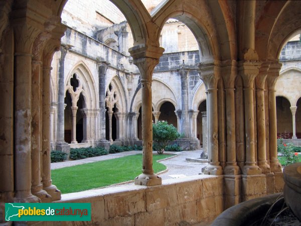 Monestir de Poblet - Claustre, des del brollador