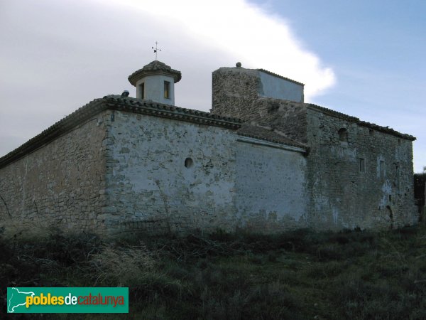 Montbrió de la Marca - Església i façana posterior de la rectoria