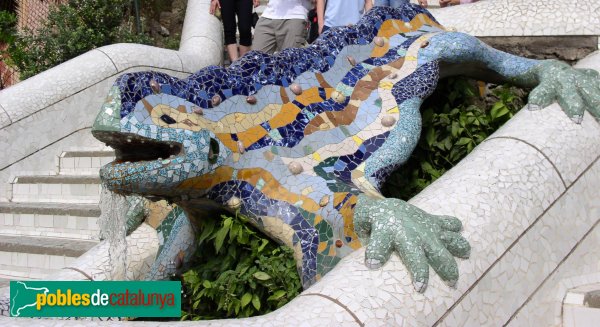 Barcelona - Park Güell, drac de l'escalinata