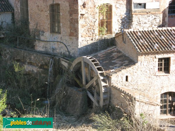 Rellinars - Roda del molí de la Fàbrica