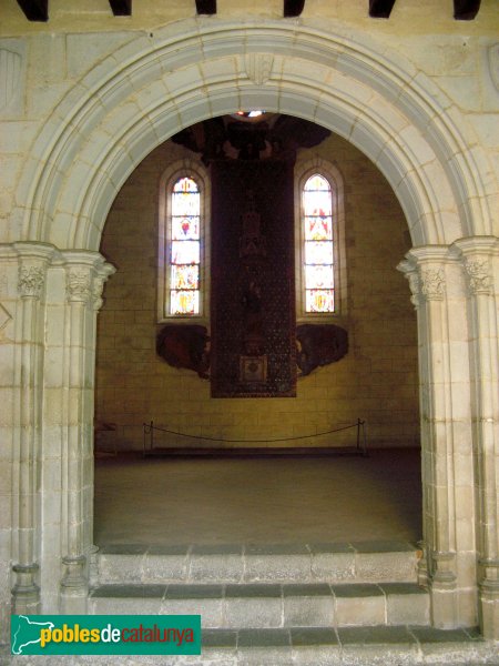 Barcelona - Monestir de Pedralbes. Porta de la sala capitular