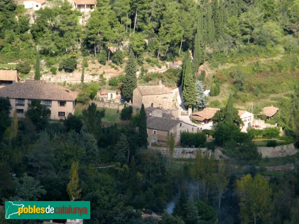 Gallifa - Mas del Racó i església de Sant Pere i Sant Feliu