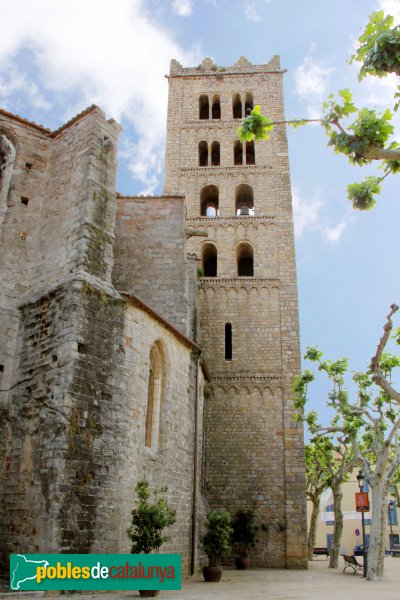 Breda - Monestir de Sant Salvador, campanar romànic