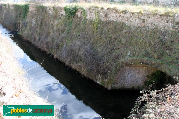 Sant Julià de Llor i Bonmatí - Colònia Bonmatí, detall del rec