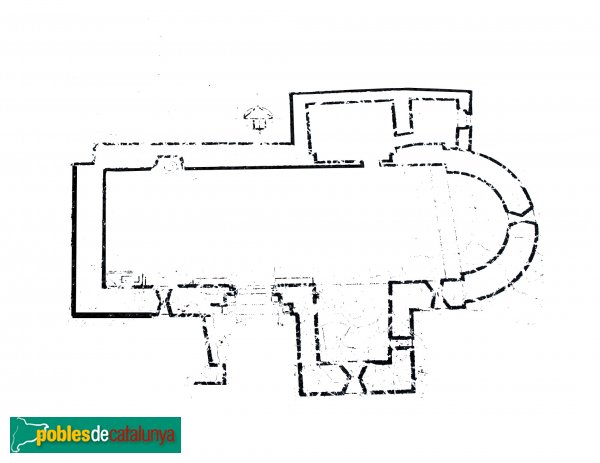 Isòvol - Sant Pere d'Olopte, planta