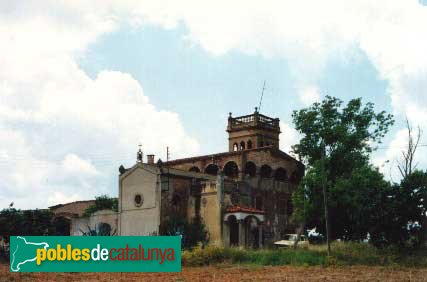 Masia de Can Gambús, abans de la reconstrucció actual