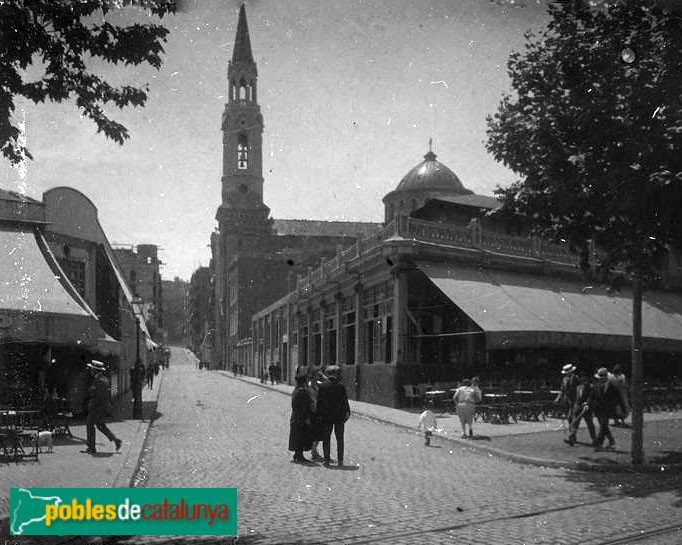 Barcelona - Església de Santa Madrona (Foto: <i>Josep Salvany -Fons Salvany, Biblioteca de Catalunya-</i>, 1925) Barcelona - Església de Santa Madrona