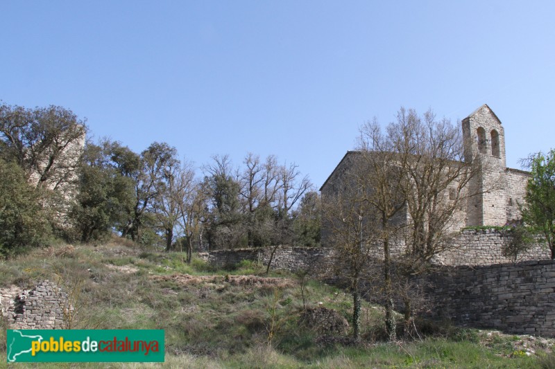 Estaràs - Santa Maria de Gàver i castell, a l'esquerra