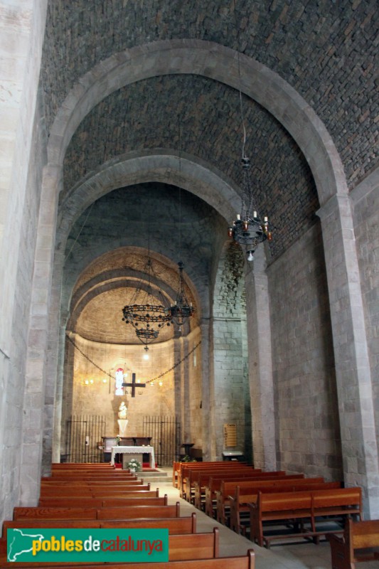 L'Estany - Església del Monestir, nau (Foto: Albert Esteves, 2016) L'Estany - Església del Monestir, nau
