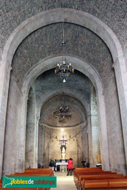 L'Estany - Església del Monestir, nau (Foto: Albert Esteves, 2016) L'Estany - Església del Monestir, nau