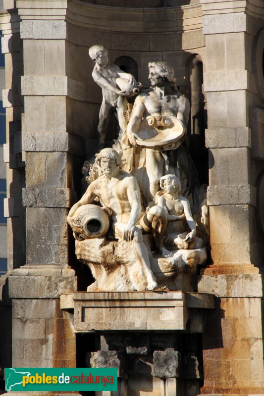 Barcelona - Font de la plaça Espanya: Tajo i Guadalquivir