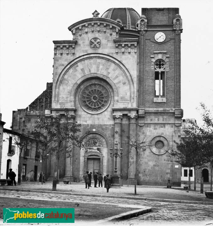 Barcelona - Església de Sant Andreu de Palomar (Foto: <i>Josep Salvany. Biblioteca de Catalunya</i>, 1911) Barcelona - Església de Sant Andreu de Palomar