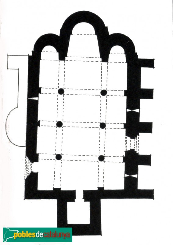 Arties - Església de Santa Maria, planta