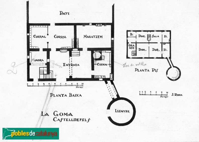 Castelldefels - Plànol de Can Gomar (Foto: Jordi Audet, Arxiu fotogràfic C.E.C., 1926) Castelldefels - Plànol de Can Gomar