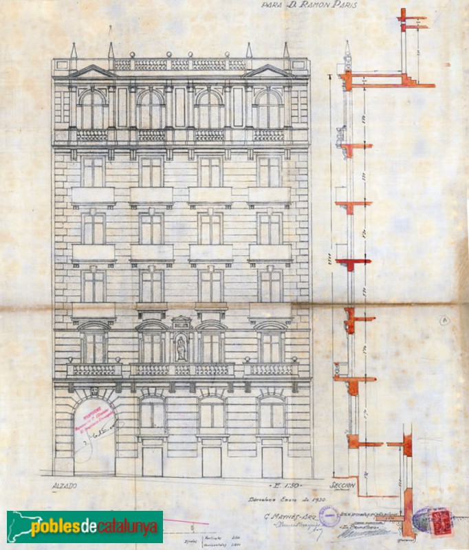 Barcelona - Muntaner, 412 (plànol)