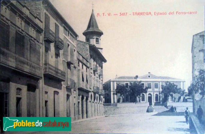 Tàrrega - Estació (postal antiga)