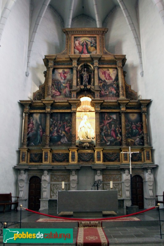Palamós - Església de Santa Maria del Mar, retaule major (Foto: Albert Esteves, 2018) Palamós - Església de Santa Maria del Mar, retaule major