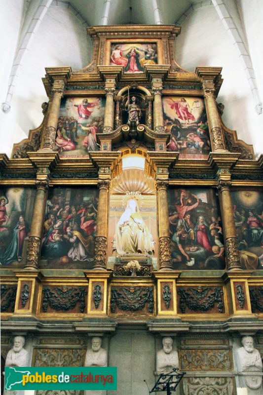 Palamós - Església de Santa Maria del Mar, retaule major (Foto: Albert Esteves, 2018) Palamós - Església de Santa Maria del Mar, retaule major