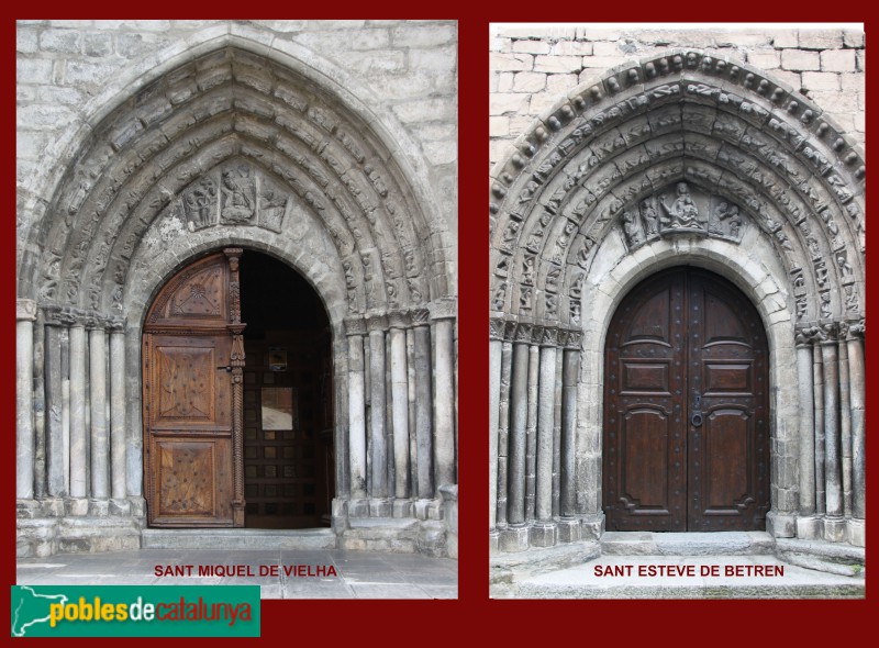 Vielha - Portades de Sant Miquel de Vielha i Sant Esteve de Betren (Foto: Albert Esteves, 2018) Vielha - Portades de Sant Miquel de Vielha i Sant Esteve de Betren