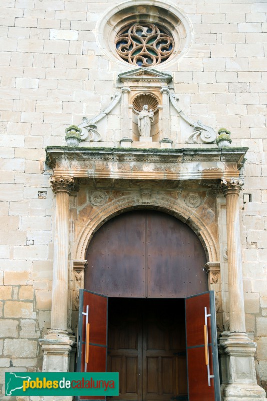 Bellpuig - Església de Sant Nicolau, portada