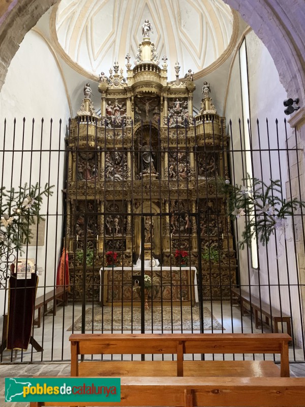 Agramunt - Església de Santa Maria, retaule del Roser