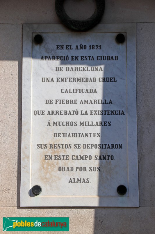 Cementiri del Poblenou - Cenotafi de l'Epidèmia de 1821