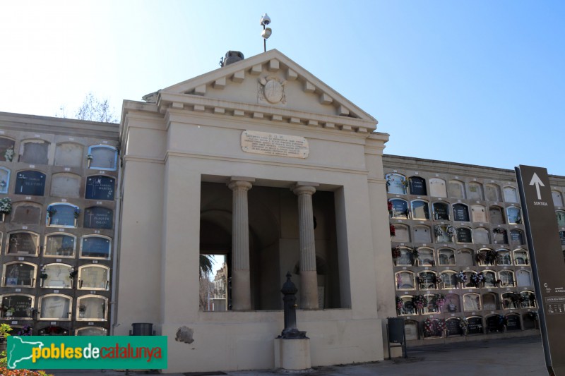 Cementiri del Poblenou - Pòrtic d'accés, des de l'interior