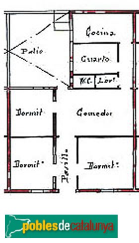 Barcelona - Passatge Antoni Gassol, detall plànol