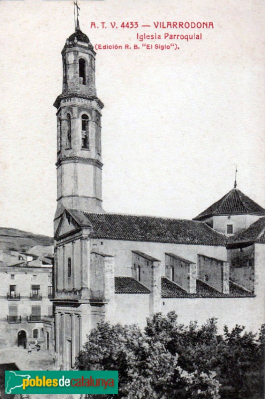 Vila-rodona - Església de Santa Maria (postal antiga) Vila-rodona - Església de Santa Maria (postal antiga)