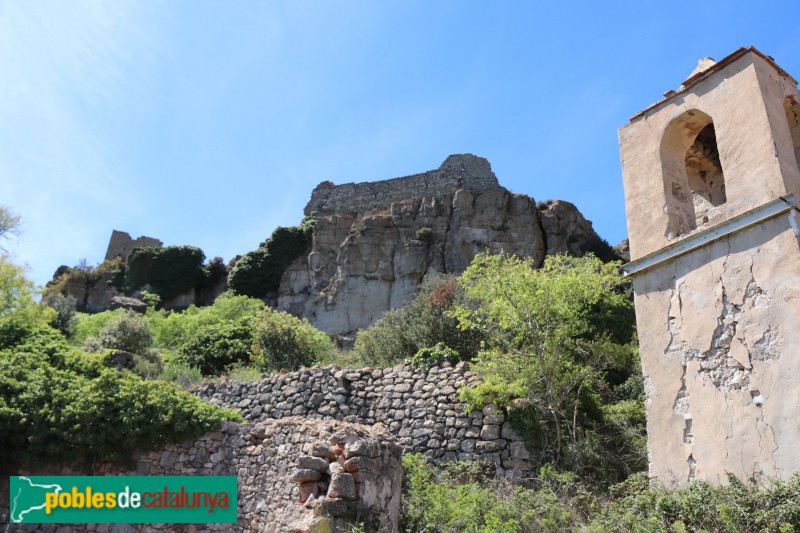 El Pont d'Armentera - Castell de Selmella i església en primer terme