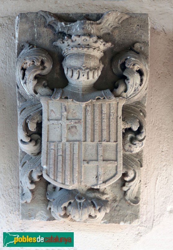 Mueu de l'Enrajolada - Escut de Barcelona procedent de la casa del Pastim, al carrer Tallers (segle XVII)