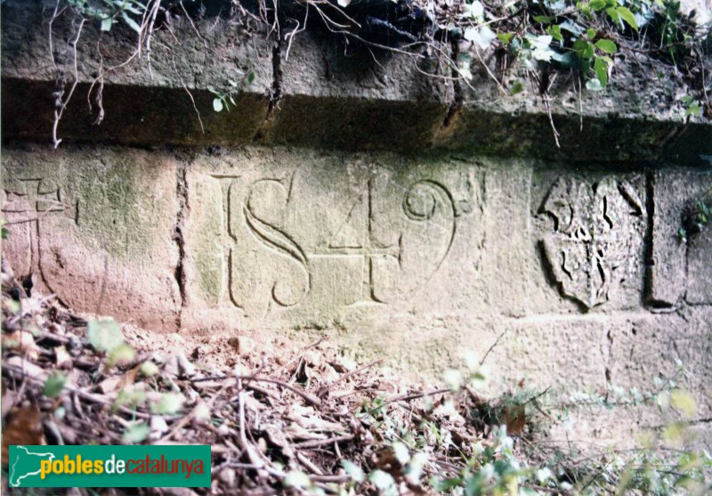 Aiguamúrcia - Pont de Santes Creus, inscripció