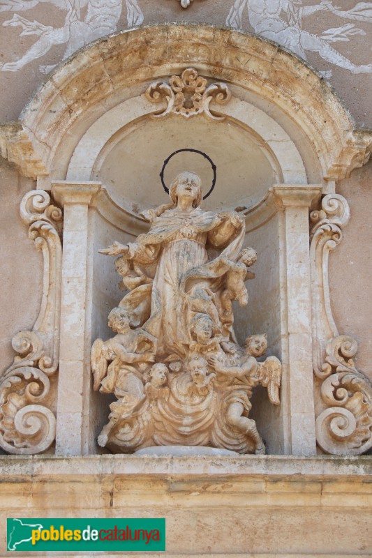 Monestir de Santes Creus - Portal de l'Assumpta, façana plaça Santa Llúcia