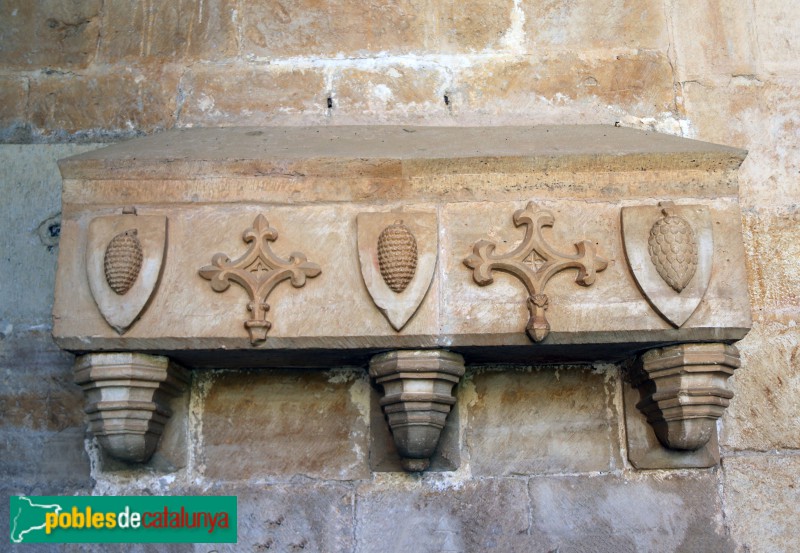 Monestir de Santes Creus - Sarcòfag de Galzeran de Pinós, segle XIII