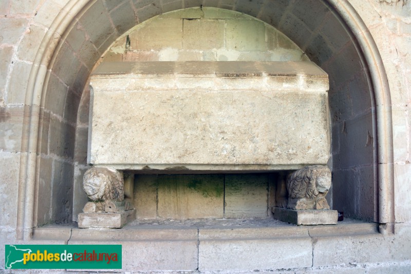 Monestir de Santes Creus - Sarcòfag de Gueraua, muller de Ramon Alamany de Cervelló, segle XIV