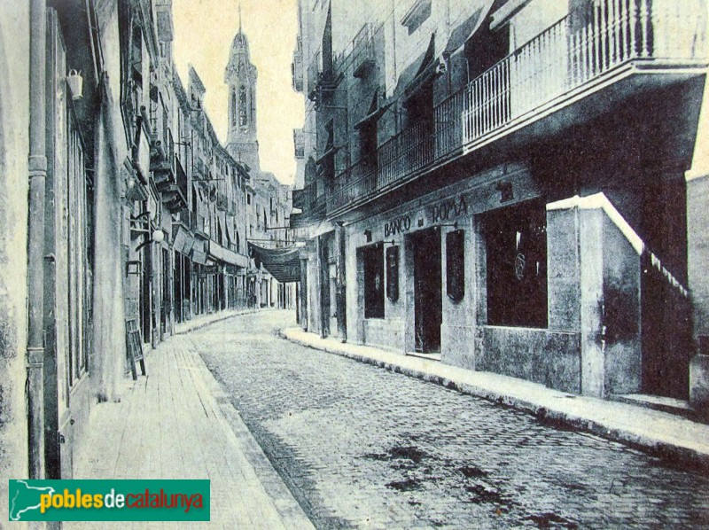 Valls - Carrer de la Cort, postal antiga