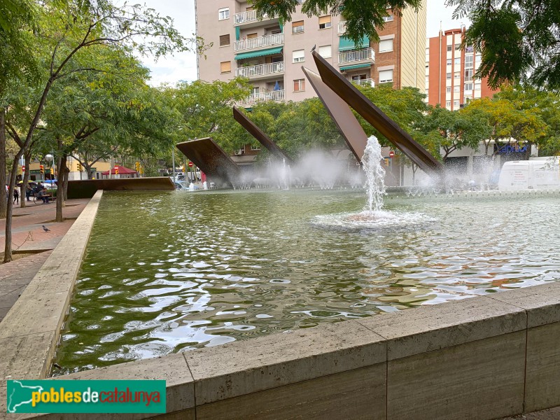 Barcelona - Guéiser de la plaça d'Islàndia