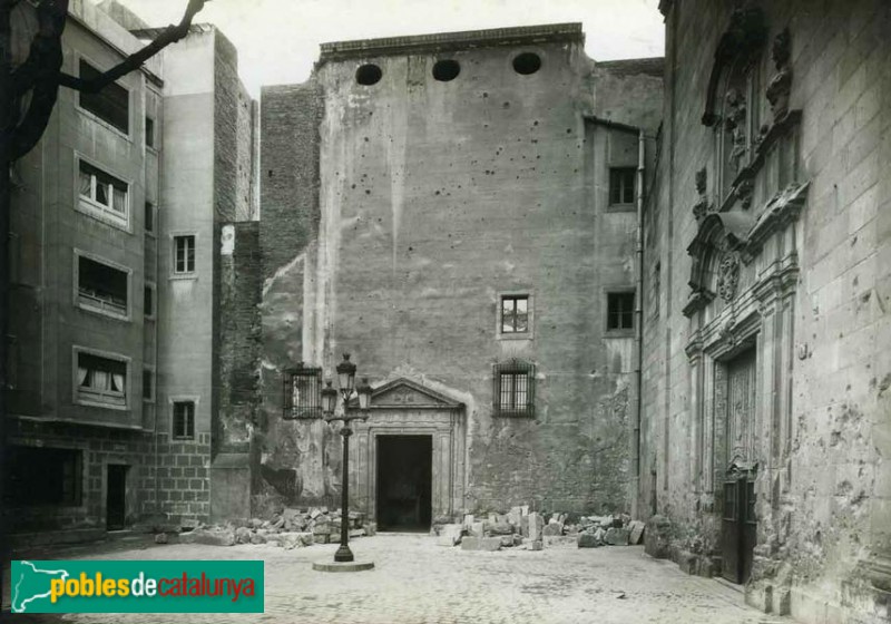 Barcelona - Convent de Sant Felip Neri, l'any 1959 Barcelona - Convent de Sant Felip Neri, l'any 1959